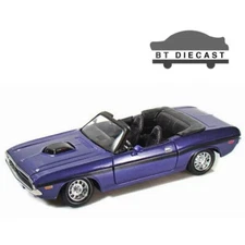 MAISTO 1970 DODGE CHALLENGER R/T CONVERTIBLE 1/24 DIECAST MODEL CAR PURPLE 31264