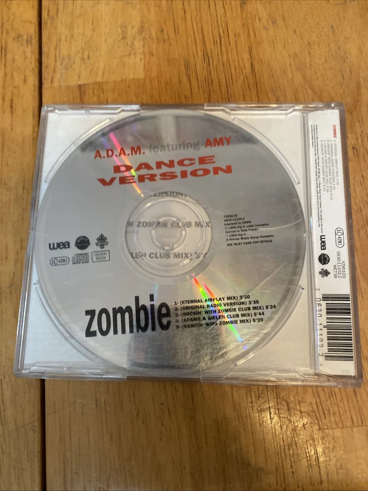 A.D.A.M. Ft. Amy Zombie Dance Version French Import 5 Track CD 1995 Warner Music - Изображение 2 из 4