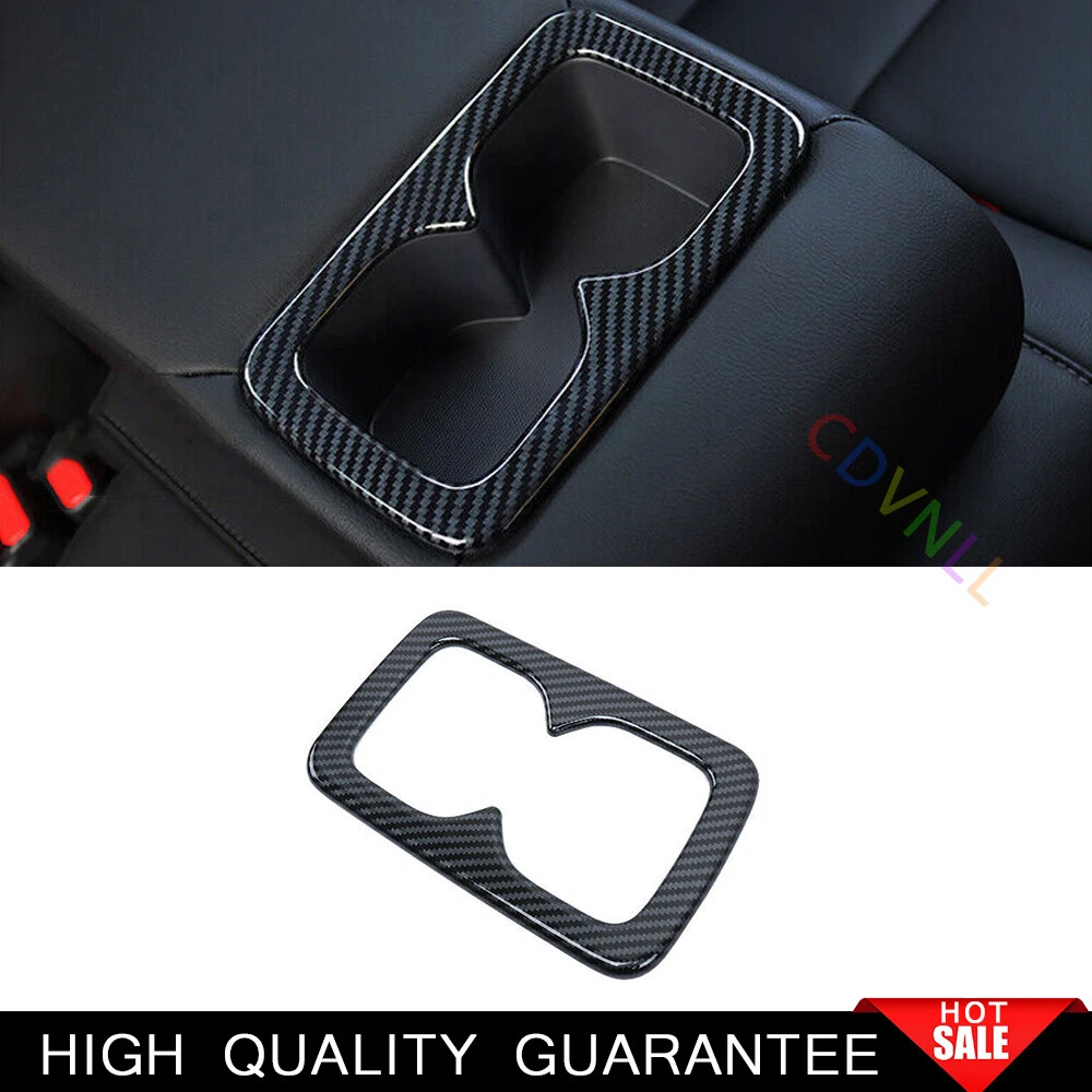For Nissan Sylphy Sentra 2020-2022 Carbon Fiber Rear Water Cup Panel Cover Trim