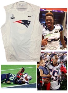 Superbowl 49 Xlix Game Worn Used Akeem Ayers New England Patriots Nfl Nike Shirt Ebay