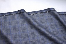 Scabal 130's wool suiting fabric prince of Wales pattern