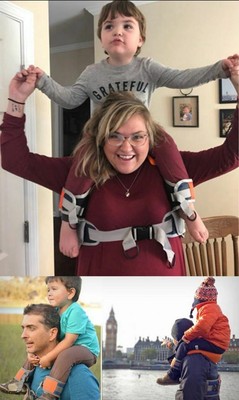 baby shoulder carrier with ankle straps