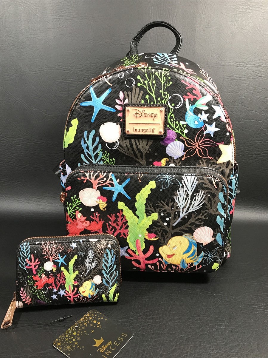 Loungefly Disney Little Mermaid Flounder Undersea Mini 