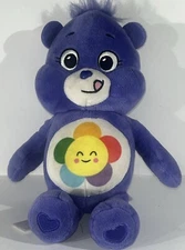 Care Bears Basic Fun Plush Toy 10" Purple Blue Smiling Flower Sunflower 2020