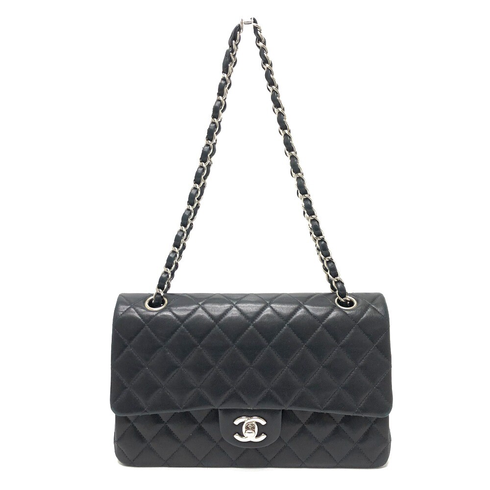 CHANEL A01112 Matelasse25 Double Chain W flap Shoulder Bag