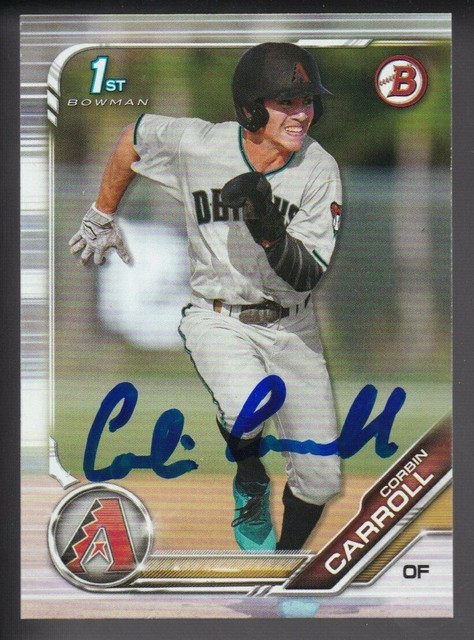2019 Bowman Draft CORBIN CARROLL Arizona Diamondbacks Signed Card 