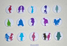 Assorted TROLLS "Shadow" Pins Lot of 15 All Different NEW 