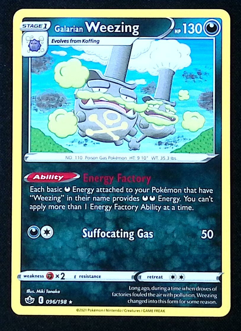 Galarian Weezing Rare 96/198 - Pokemon Chilling Reign - NM