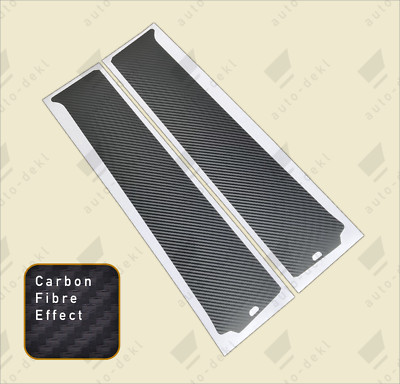 Fits Renault Clio III 197 200 - CARBON FIBRE EFFECT 3dr B Pillar Vinyl Decals