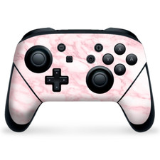 Nintendo Switch Pro Controller Skin Decal Vinyl Wrap - Rose Pink Marble Pattern