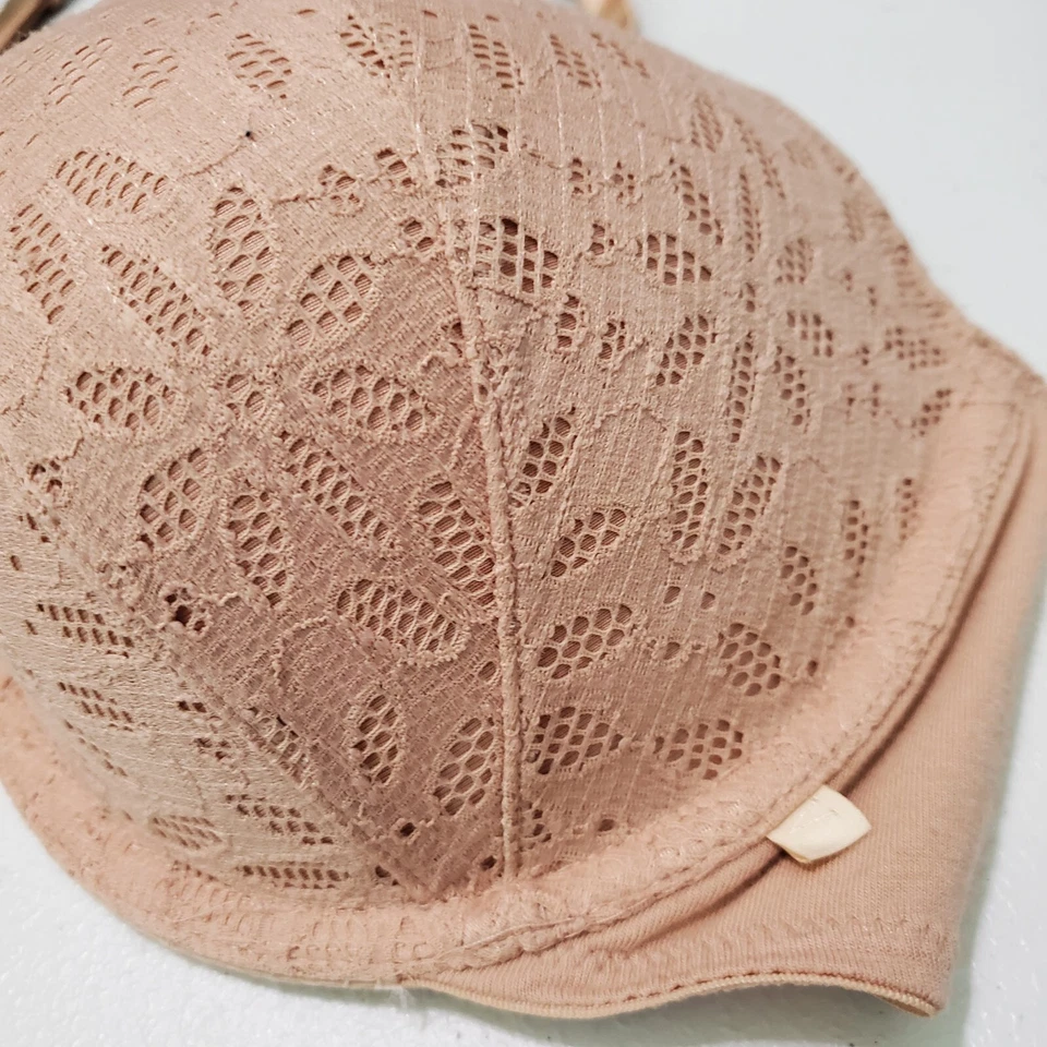 Sujetador Victoria's Secret para mujer 34DD beige push up encaje con aros correas convertibles Foto 3 de 4