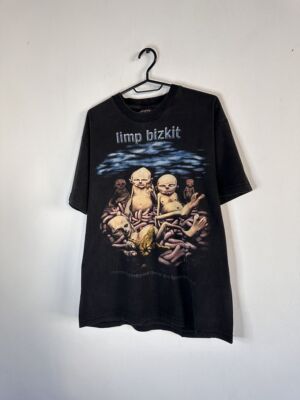 Limp Bizkit Band Tshirt, Basic Style Black Unisex Tshirt Vtg S-5XL