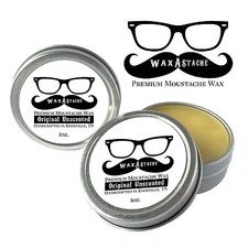 Wax-A-Stache Original Unscented Extra Firm Moustache Wax 1oz Tin