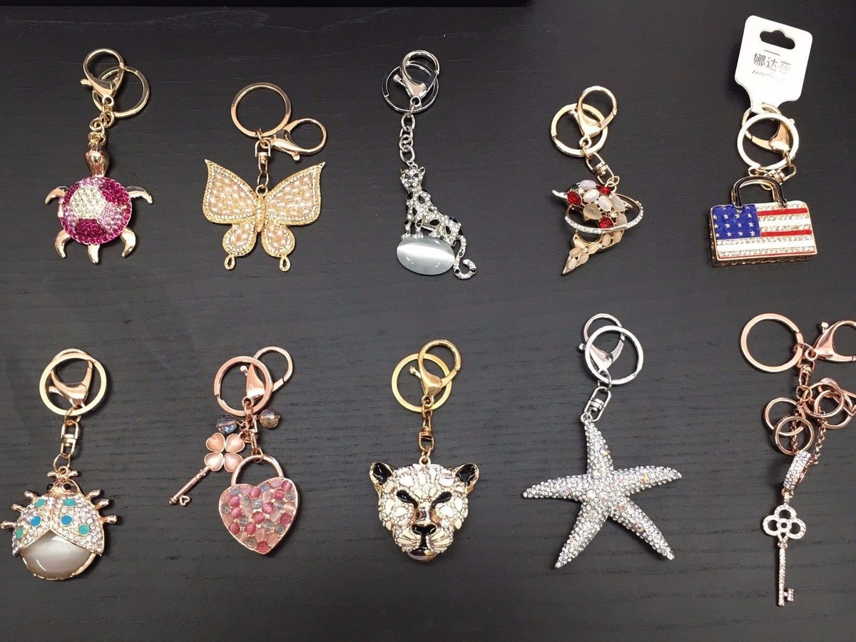 3D Crystal Bling Bling Diamond Keychain Key Chain 2pcs per order