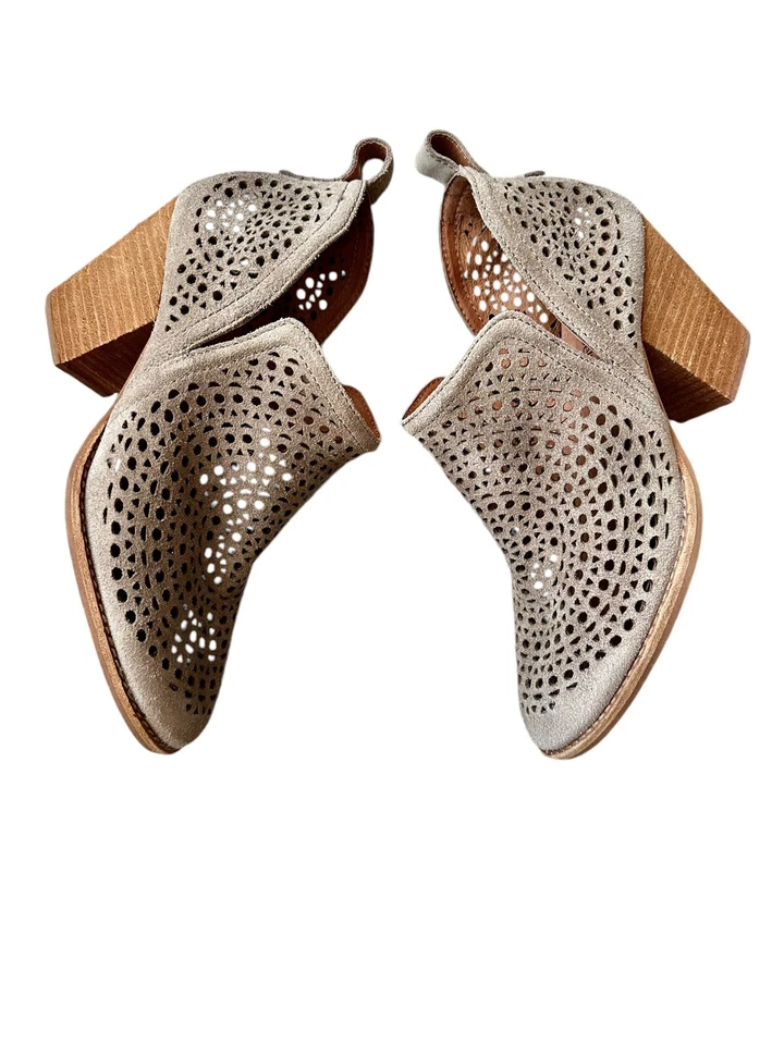 NUEVO Botines de gamuza perforada beige topo Jeffrey Campbell Rosalee para mujer talla 8 Foto 4 de 4