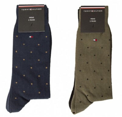 SG Calze uomo TH TOMMY HILFIGER 2 paia di calzini trunk bassi in cotone assortit