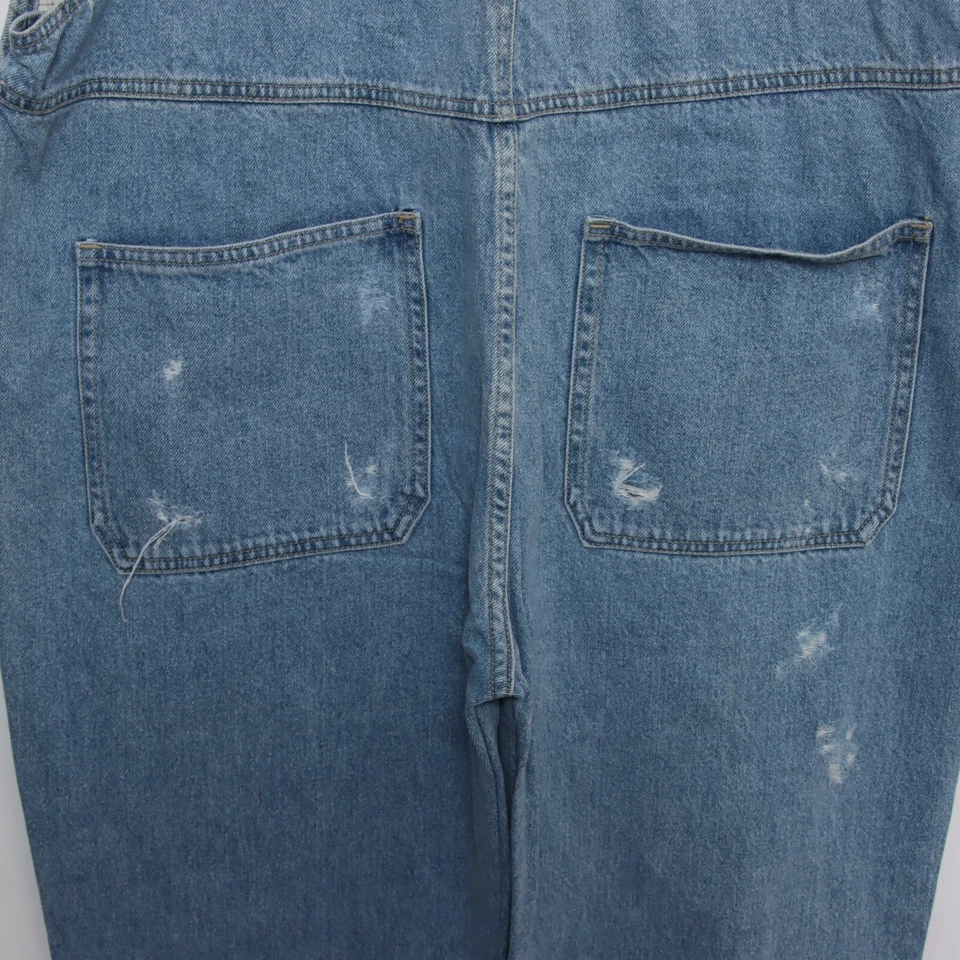 Salopette Cherokee (Cod.S1377) Tg.XL Usato uomo vita alta denim custom strappi - Imagen 4 de 4