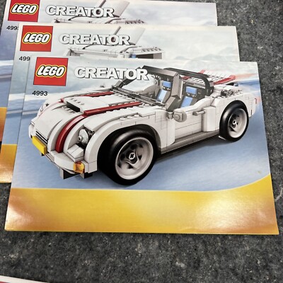 Lego 4993 Cool Convertible Creator - Books 1-4 - Instructions ONLY