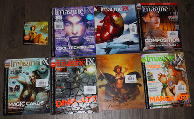IMAGINE FX Magazines & DVDs: Lot of 7 (2008) Sci-fi Comic Art Demos
