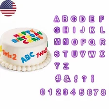 40pcs Alphabet Number Letter Mold Fondant Cake Decorating Set Icing Mould HO