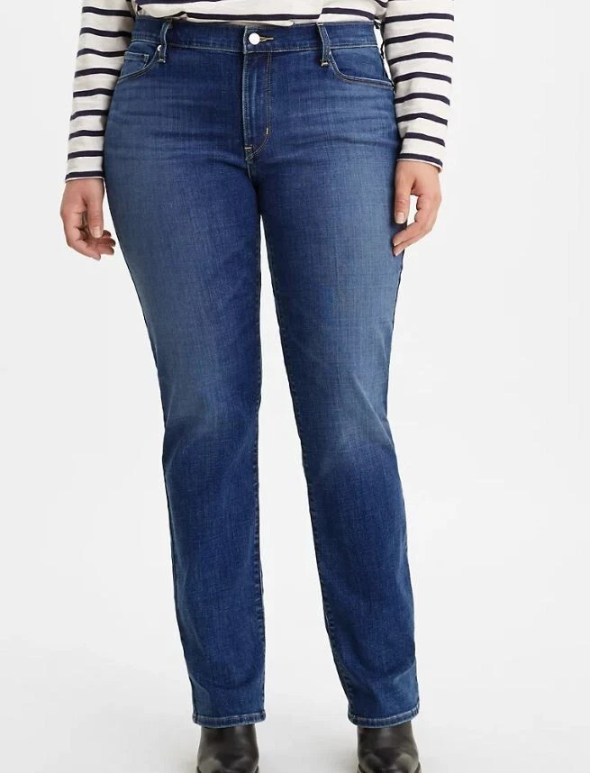 NWT Levi's Plus 22W Women's 414 Classic Straight Jeans Wash: Lapis