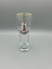 Vintage St. Pauli Girl Beer Glass Gold Rim 350 ml