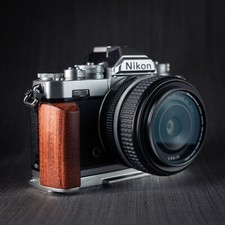 Wood L Hand Grip For Nikon ZFC Camera Aluminum Alloy Baseplate AK quick release