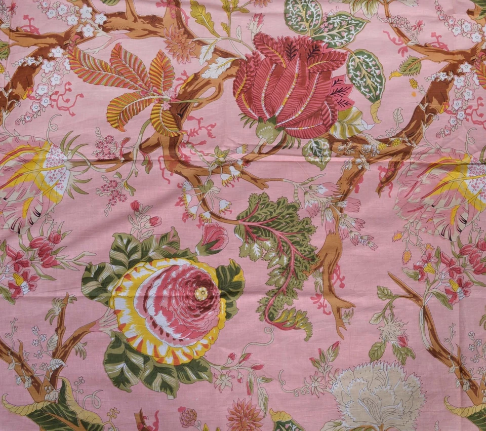 Indian Fabric Cotton Fabric By Yard Hand Block Print fabric Dressmaking Floral - Image 2 of 4