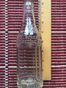 RARE ANTIQUE E.B. HARFORD BOTTLING CO GOSHEN NY 7 OZ GLASS SODA BOTTLE FLAT SIDE