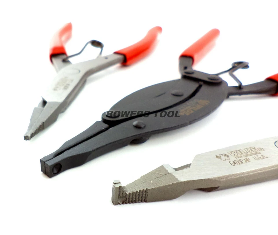 Juego de 3 alicates de anillo de bloqueo Wilde Tool compuesto ángulo recto 90 recto HECHO EN EE. UU. Foto 3 de 4