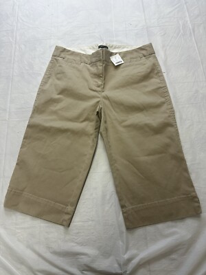 NWT J Crew sz 4 Stretch Chinos Favorite Fit khaki Cropped capri Pants