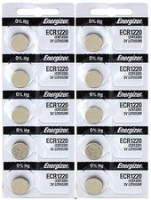 Energizer ECR1220 CR1220 DL1220 Lithium3V Battery 10piece New AuthorizedSeller