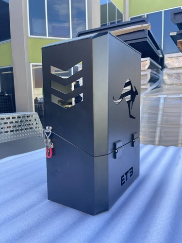 380Widex200Depthx500Hmm Black Kangaroo Aluminium Jerry Can Holder 3mm Flat Plate - Picture 13 of 16