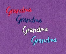 GRANDMA  4 die cuts scrapbook cards