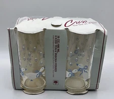 4 VINTAGE Crisa Farm Country Goose Geese Tumblers ICED TEA Glasses NEW
