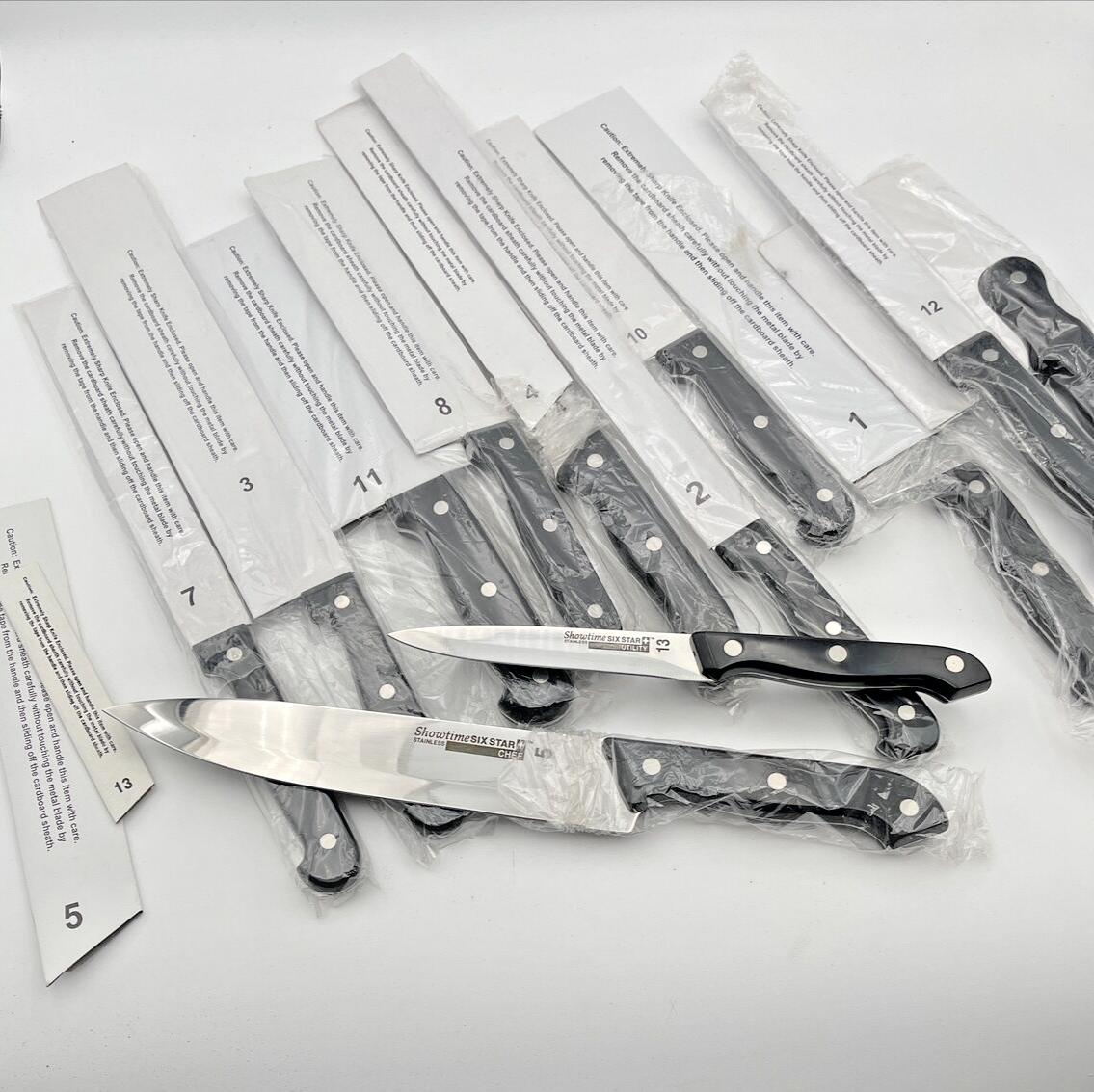 Lot of 12 New Showtime Six Star Knives Ronco As Seen In TV eBay