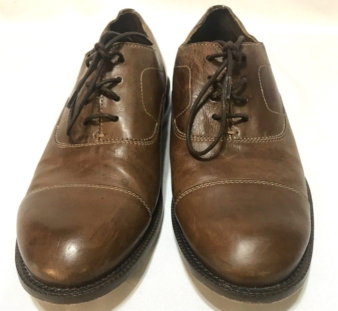 Johnston & Murphy J&M 1850 Leather Brown Sheepskin Martell Oxfords Sz 9.5M J&m johnston murphy 1850 - Gem main image 2