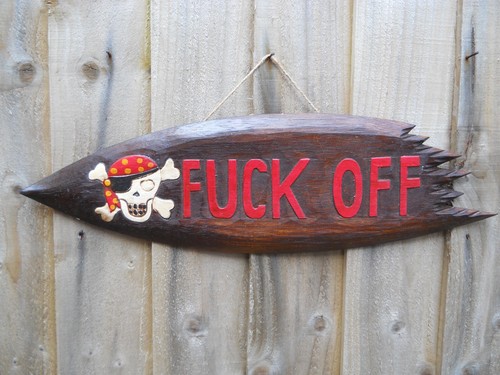 Wooden Sign 45 x 14 cm Carved Hand Made Coloured Art Sign KEEP OUT Wall Hanging - Picture 7 of 9