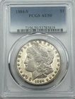 1884-S Morgan Silver Dollar, PCGS AU50, San Francisco $1 Original Coin.