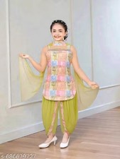 Girls Kurti set With Dupatta Set /Girls Kurti Dhoti Pant With Dupatta Sets