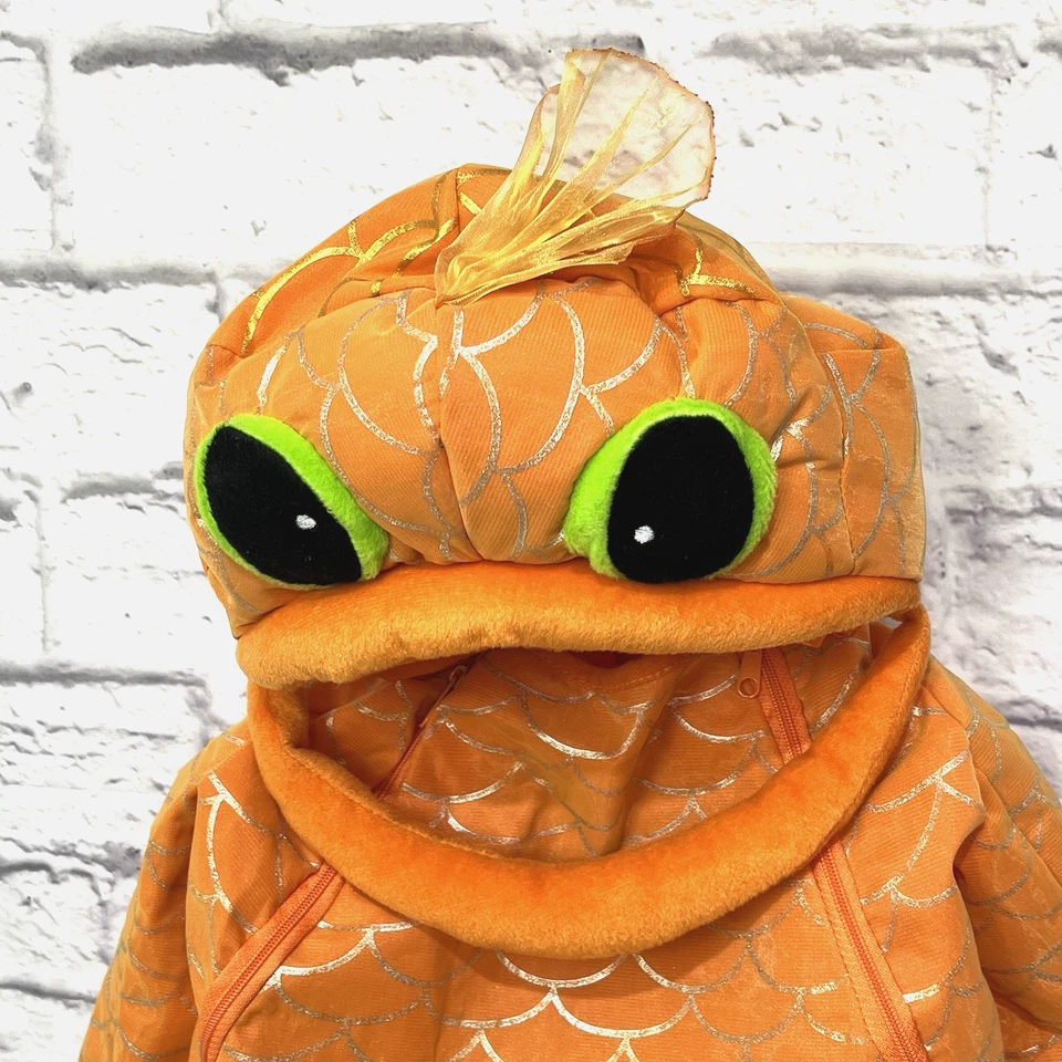 Traje de Halloween para peces pequeños 12-24 meses naranja divertido mundo Y2K Foto 3 de 4