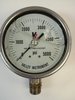 #ad Valley Instrument Pressure Gauge AISI 316 Tube and Socket $15.00