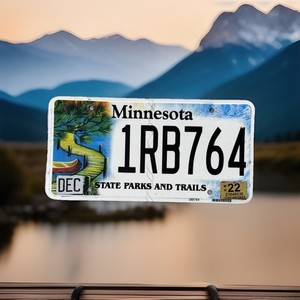 2022 Minnesota License Plate State Parks And Trails Canoe Hiking 1RB764