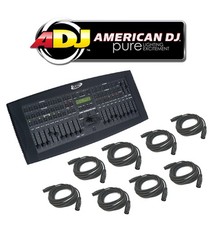 American DJ Lighting Dmx Operaor Pro 136Ch Console Controller W/ 8 Dmx Cables