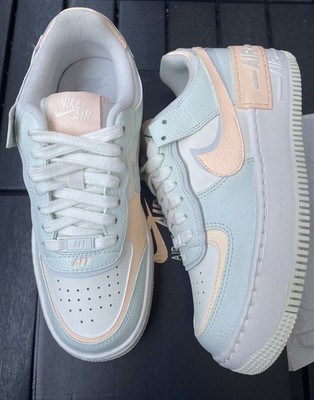 Nike Air Force 1 Shadow White Barely Green Crimson Tint Neu In OVP 38