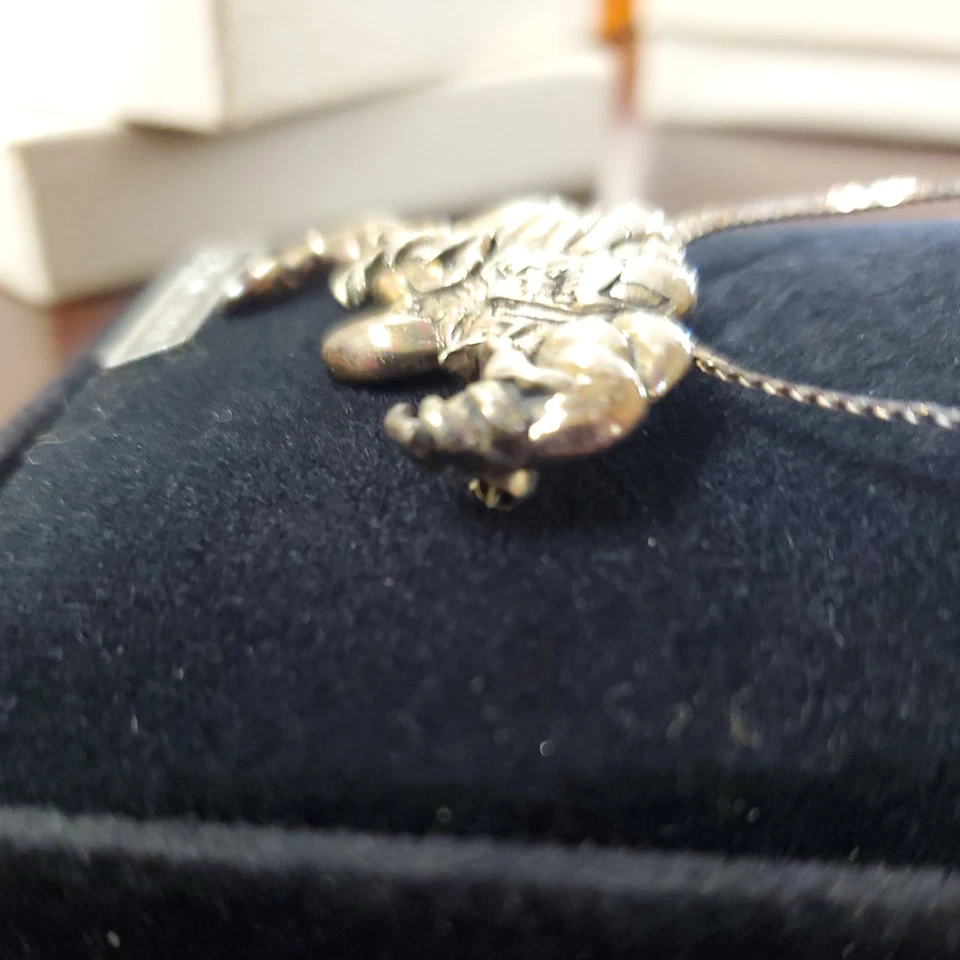 Colgante Marvel Venom 1995 plata esterlina sin usar, en caja Planet Studios Spider-Man raro Foto 2 de 4