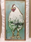 David Bromley Original Painting Acrylic on STRETCHED CANVAS 80x40cm CHICKEN