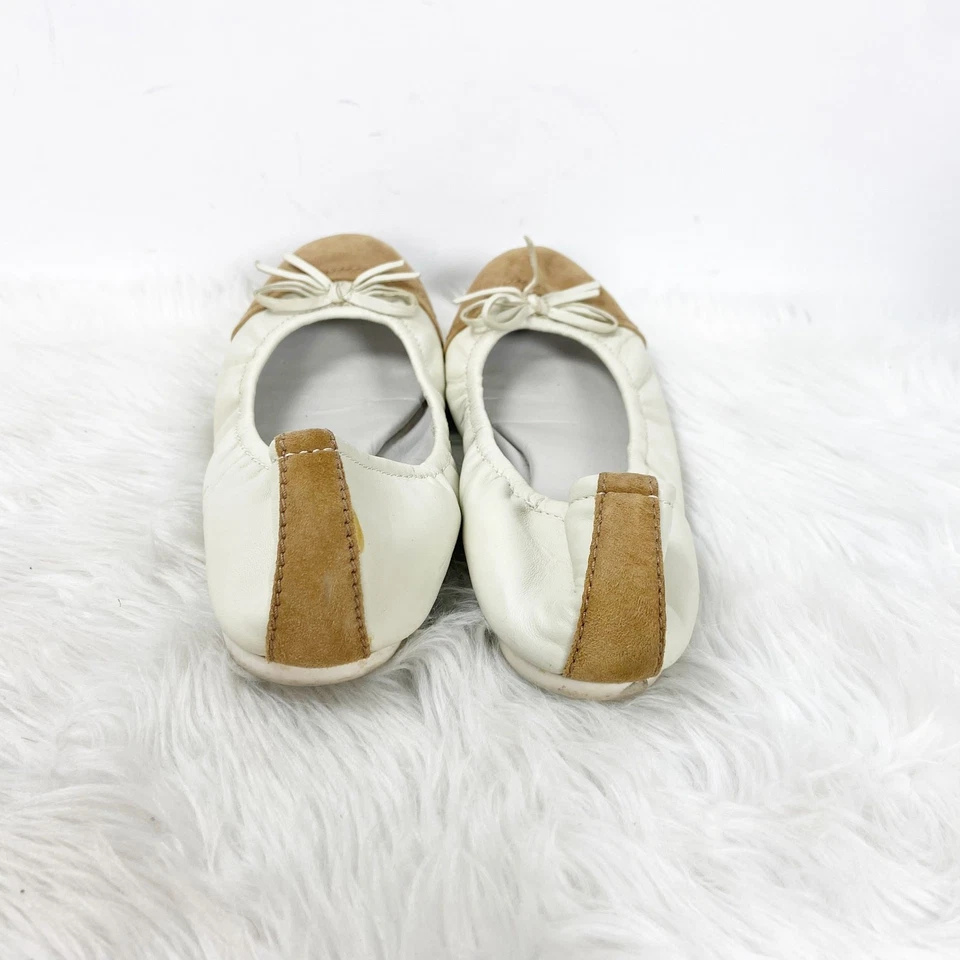 Tignanello 8 M Mujer Beige Crema Tgnimble Cuero Gamuza Pisos Foto 3 de 4