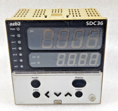 Azbil SDC36 Single Loop Controller C36TC0UA2400 AC100-240V 50-60Hz 12VA