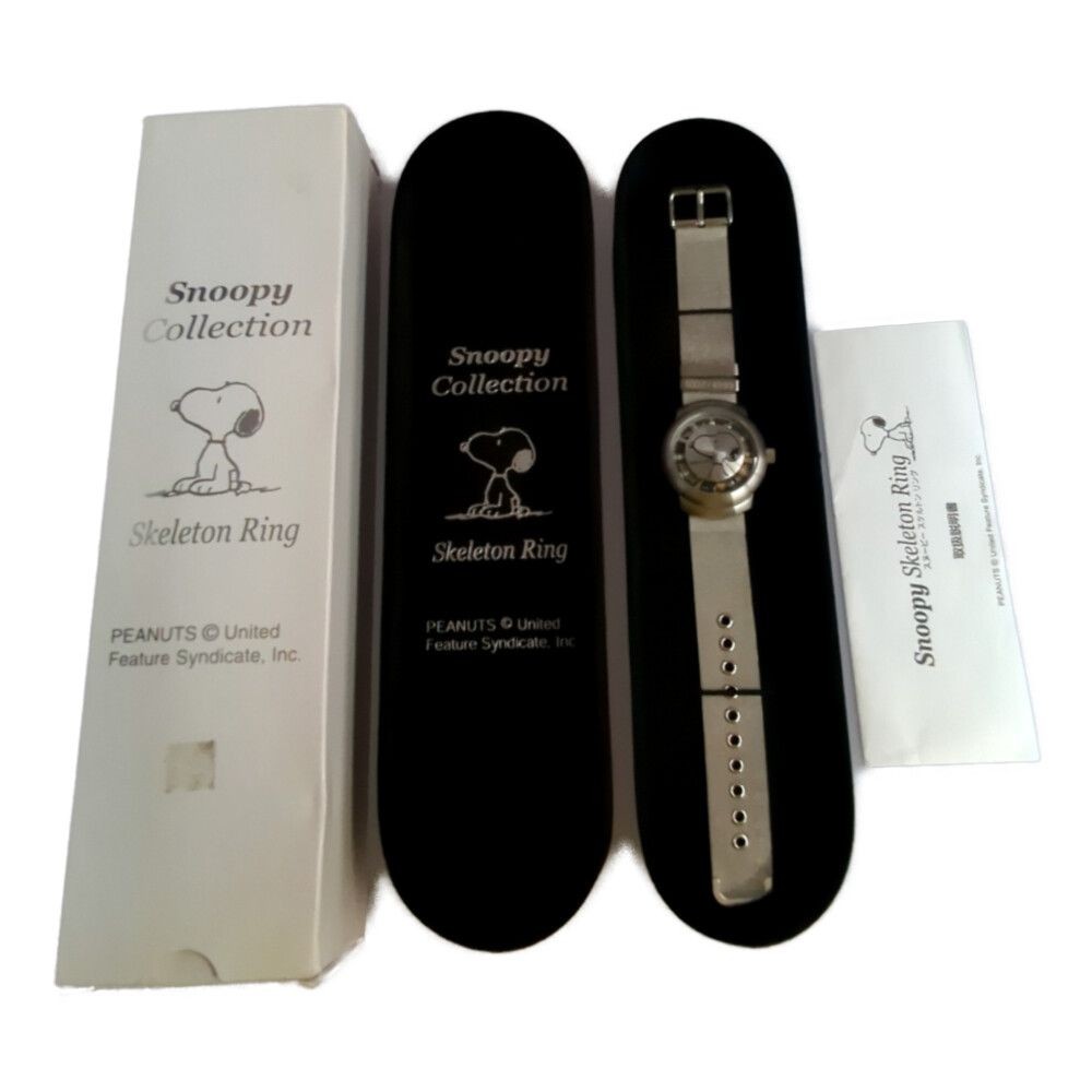 Snoopy Skeleton Automatic Watch Stainless Steel Ladies Used 61.9g image 6